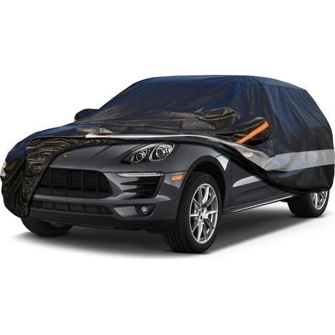 Autoabdeckung 10 Schichten Wasserdicht Atmungsaktiv für Porsche Macan (2014-2023) Schwarz (1/5)