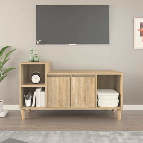 vidaXL TV Cabinet Sonoma Oak 100x35x55 cm Engineered Wood (1/5)