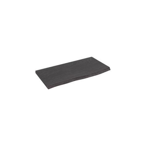 Étagère murale marron foncé 60x30x2 bois chêne massif traité (1/5)