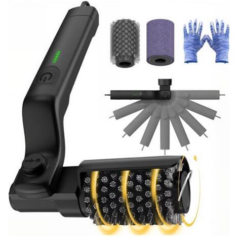 Brosse électrique pour barbecue, brosse électrique sans fil et rechargeable, nettoyeur de barbecue électrique réglable à 180° et rotatif à 360° (1/5)