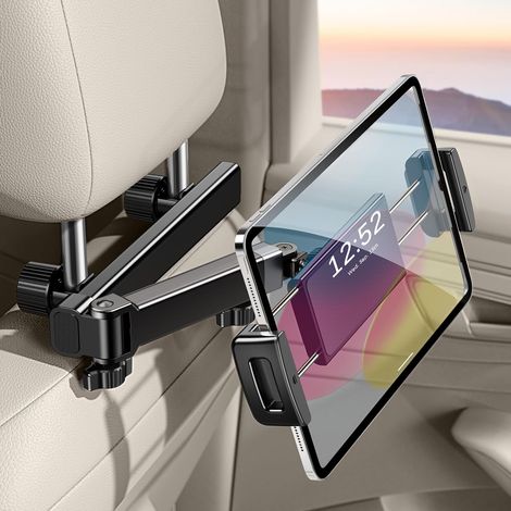 Bras d'extension en Aluminium à Deux Axes pour Tablette de Voiture pour Enfants Support de Tablette de Voiture pour Tablette iPad Mini Pro 12.9 10 9ème génération (1/5)