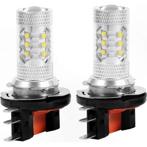 Lot de 2 ampoules de phares LED 80W avec 16 LED à puce 3030 pour une visibilité accrue du véhicule (1/5)