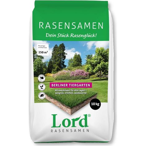 LORD graines à gazon Berliner Tiergarten 10 kg gazon standard pour tous les emplacements universel