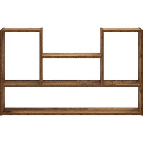 vidaXL Estante de pared Madera envejecida 100 x 17 x 60 cm (1/2)