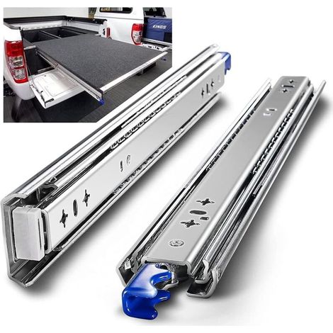 Heavy Duty Drawer Slides, Load Capacity Up to 120kg, Lockable, 500mm Extension, 1 Pair (2 Pcs) (1/5)