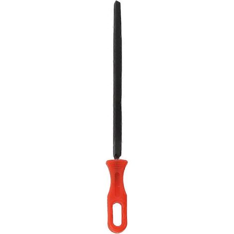 Lime triangulaire en acier, longueur totale 230 mm, pour le meulage du métal et du bois (1 pièce). (1/5)