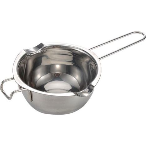 Vaporera de acero inoxidable de 400 ml, Olla de metal plateado para fundir, Vaporera de alta eficiencia, Objeto de cocina para cocinar al vapor (1/5)