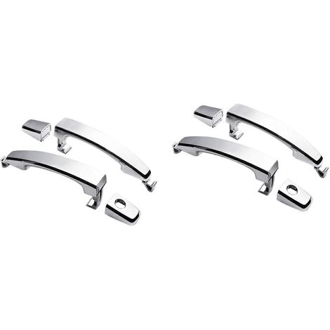4X Avant gauche avec trou de serrure Avant droite/arrière Cache-poignées de porte extérieures en ABS chromé pour Chevrolet Captiva Sport/Aveo/Saturn (1/5)
