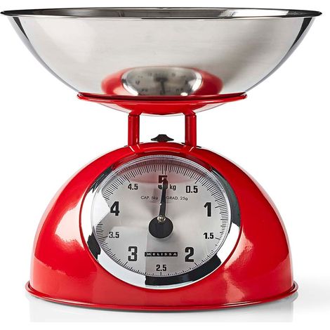 Melissa Báscula Analógica Retro Roja para Cocina (1/4)