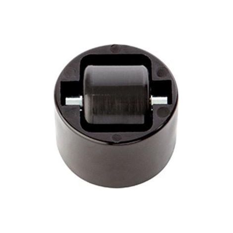 rueda para embutir. plástico. negro. para muebles. diámetro 25mm