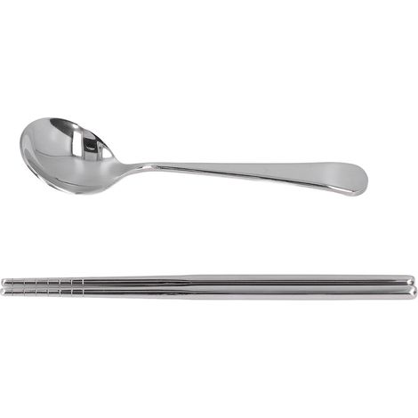 Ensemble de couverts réutilisables écologiques en argent avec finition miroir