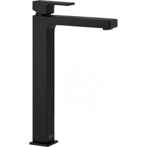 Mitigeur lavabo noir mat haut type Gattoni SQUARE 2584/25NO Noir mat - Sans vidage (1/4)