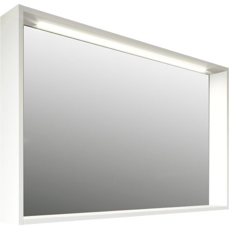 Specchiera quadrante 84xH73x15 con striscia LED colore Bianco Opaco (1/3)