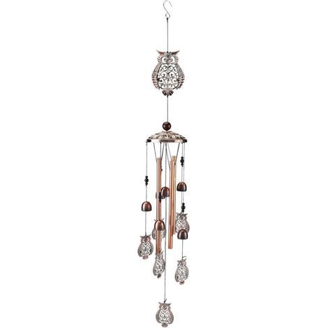 Carillons Éoliens Hibou Intérieur Extérieur Carillons de Jardin en Métal Cloche de Vent pour Décoration Jardin/Maison (1/5)