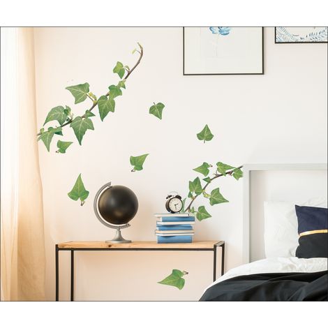 Sticker Autocollant Nature, Photo de Lierre Grimpant, Déco Murale Intérieure, 68 cm X 24 cm, Décoratif pour Murs et Sols (1/2)