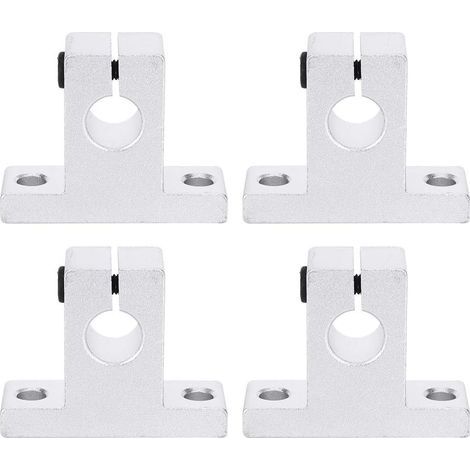Guía de sujeción para riel de movimiento lineal SK10 de 4 piezas para eje de 10 mm de diámetro, soporte de eje de aleación de aluminio, herrajes de fijación, herramienta accesoria para riel - JUSCH in (1/4)