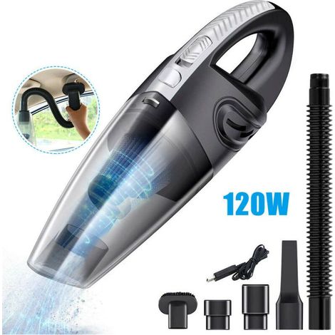 Aspirateur à cendre Aspirateur à main, 120 W 2200 mAh USB sans fil avec filtre HEPA lavable humide et sec et 5 buses rechargeables pour la maison, le bureau, la voiture (1/3)