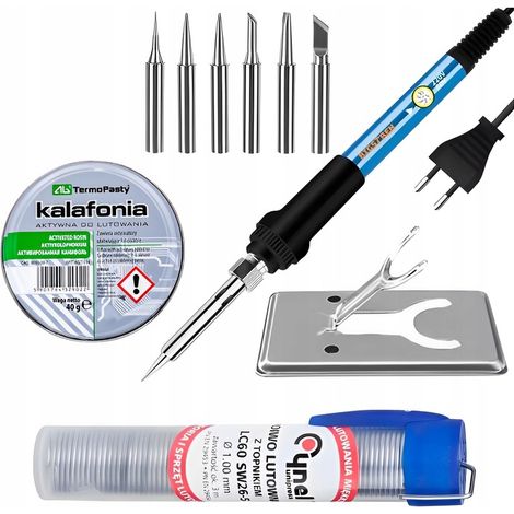Set saldatore da 30W, punta + stagno + colofonia (1/5)
