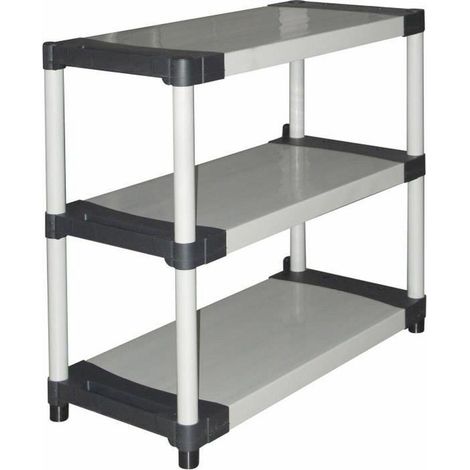 Tood 8019053053163 Kunststoffregal schwarz/grau 80x40x85 cm