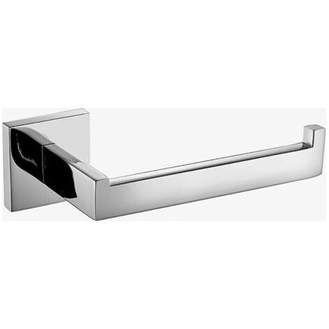 Porte Rouleau Papier Toilette de Support, 304 de Acier Inoxydable de Porte-Papier Noir Accessoirs WC Salles de Bains (Forage, Chrome A) (1/4)