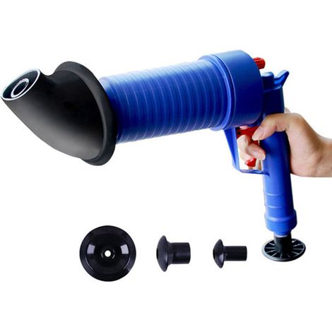 Nettoyeur de pompe de vidange Air Power Blaster Adaptateurs de déblocage Toilettes Lavabo Maison (1/5)