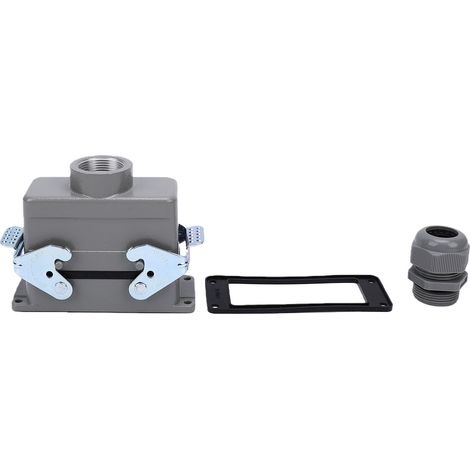 Connecteur Industriel Aéronautique 16 Broches - IP68 Étanche - Sortie Supérieure - Boîtier en Alliage d'Aluminium - Contacts en Laiton Argenté - Pour Serveurs, Alimentation, Énergie Solaire - Résistan (1/5)