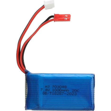 Batterie au lithium de remplacement 7,4 V 1000 mAh pour drone quadricoptère radiocommandé WLtoys V912 (1/4)
