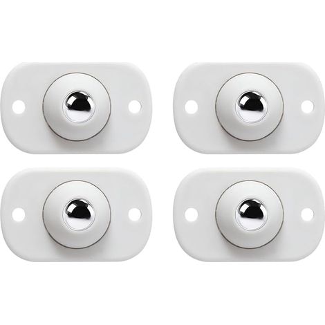 Roulettes Autocollantes 360° - ABS et Nylon - Charge Maximale 5 kg - Pour Boîtes, Contenants, Petits Meubles et Rangement - Lot de 4 (1/5)