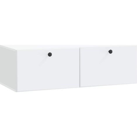 Wall-Mounted TV Cabinet 98 x 41 x 30 cm White Engineered Wood vidaXL