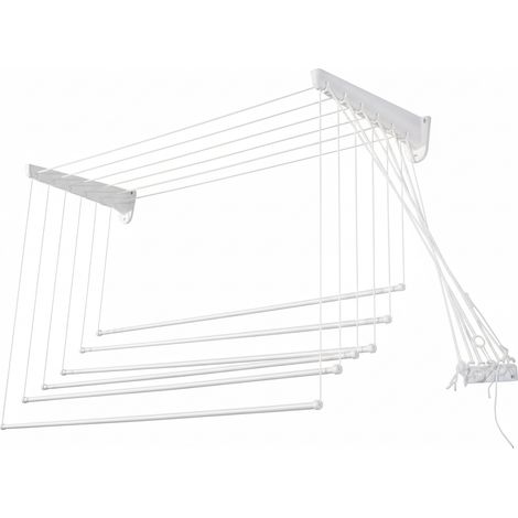 Stendibiancheria Saliscendi Salvaspazio in Resina 100x70 cm – Perfetto per Interni ed Esterni (1/2)