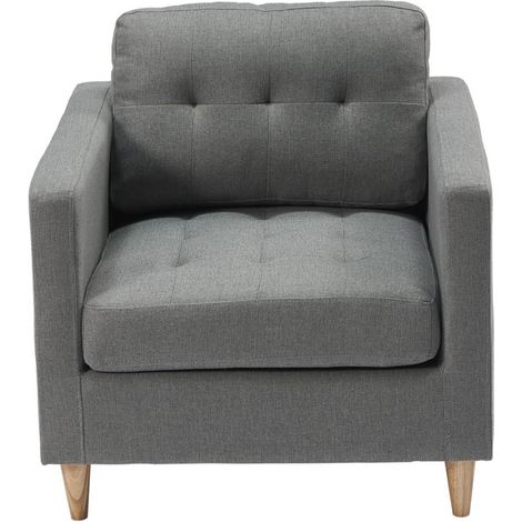 Marino fauteuil tissu gris. (1/5)