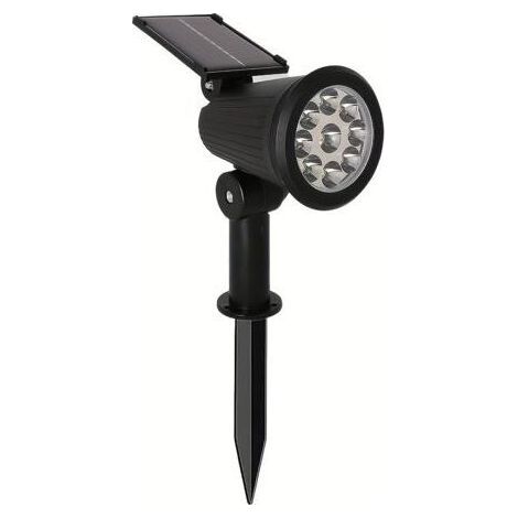 Projecteur Paysager Solaire 9 LED – Montage Semi-Encastré, Abat-Jour en Plastique, Éclairage Extérieur pour Jardin, Patio et Pelouse (1/5)