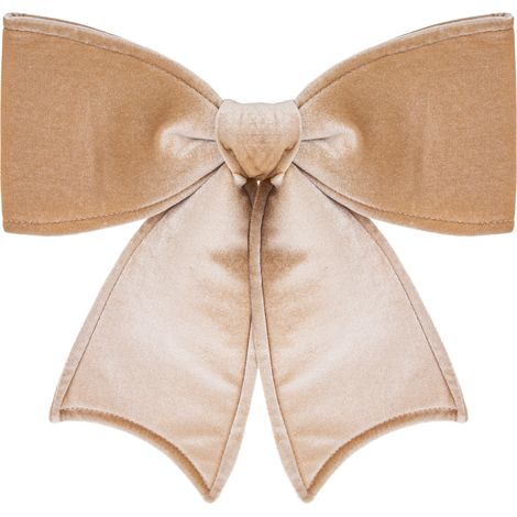 Beige Samt-Weihnachtsschleife XL 30 cm (1/5)