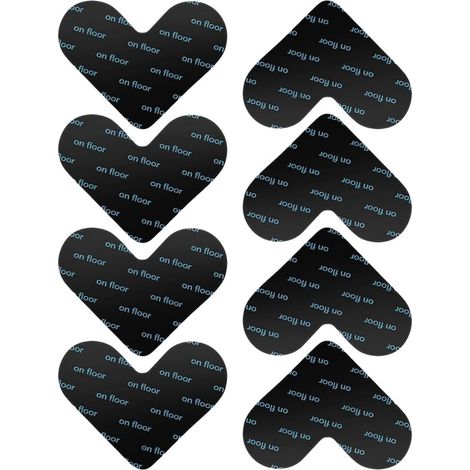 Tapis Antidérapant - 8 Pièces - Polyuréthane - Fixation Tapis Et Coins - Intérieur Extérieur - 9,5x7,5 Cm (1/5)