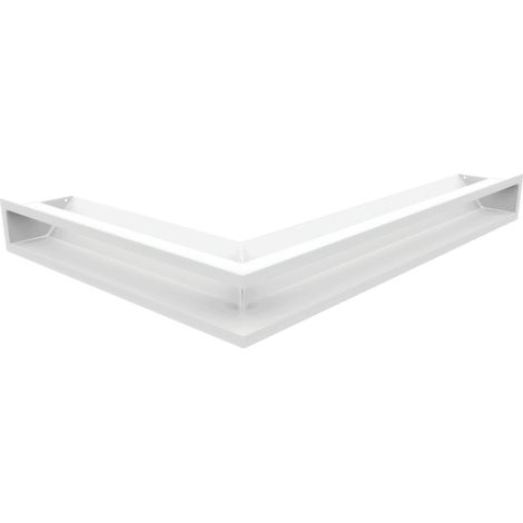 Eck-Lüftungsgitter LUFT rechts 54,7x76,6x9 weiß Slim (1/5)