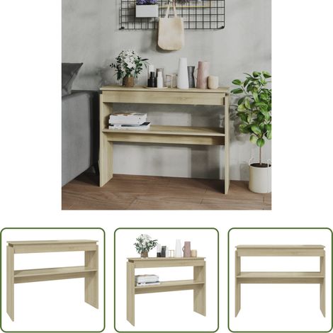 Holzwerkstoff -  Konsolentisch Sonoma-Eiche 102x30x80 cm Holzwerkstoff (1/5)