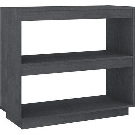 Maison Exclusive - Bücherregal Grau 80x35x71 cm Massivholz Kiefer (1/5)