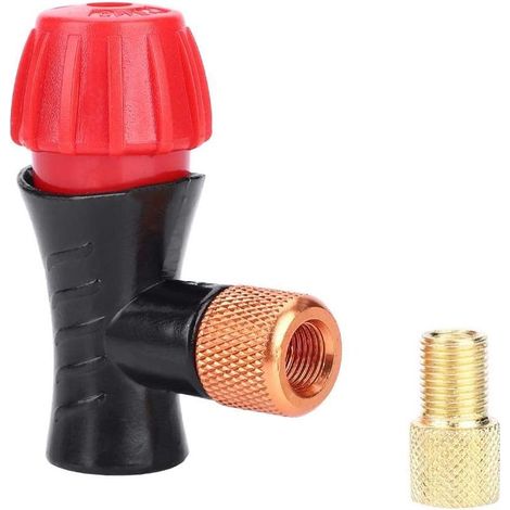 Gonfleur de valve de vélo, adaptateur de tête de pompe portable pour pompe à air pneumatique, tête double valve de rechange pour vélo de route de montagne (1/5)
