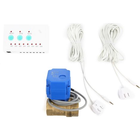Robinet à bille en laiton DN25, vanne deux voies à un seul boisseau, détecteur de fuite intelligent pour maison connectée, système de sécurité anti-fuite (AC100-240V) norme américaine (1/5)