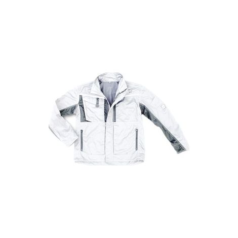 Chaqueta de trabajo Campo, Talla 2XL, blanco/gris