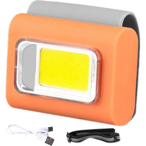 Lampe frontale Boîtier magnétique USB Lampe frontale réglable avec batterie rechargeable Lampe frontale pour les randonnées de nuit, les aventures en plein air, les tâches d'entretien (1/5)