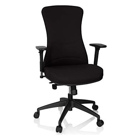 Chaise de bureau / chaise pivotante OFFICE XT PRO tissu noir hjh OFFICE