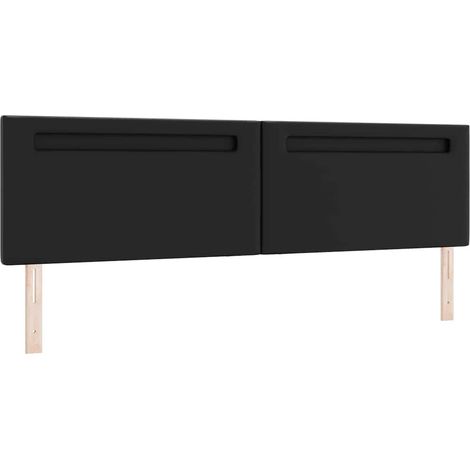 Tête de lit,Panneau décoratif avec des lumières à LED Noir 200 cm PVC CFW7143596 (1/5)