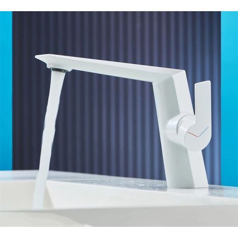 Robinet De Lavabo Noir, Robinet De Salle De Bains, Robinet À Poignée Unique, Robinets De Lavabo, Mitigeur Chaud-Froid, Grue De Robinet (1/5)