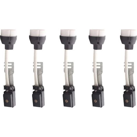 Douille GU10 Ulisem, lot de 5, connecteurs de culot GU10 avec câble et boîte de jonction isolée, adaptateur pour lampes halogènes et LED résistant aux hautes températures, 2 A 250 V, douille GU10 pour (1/4)