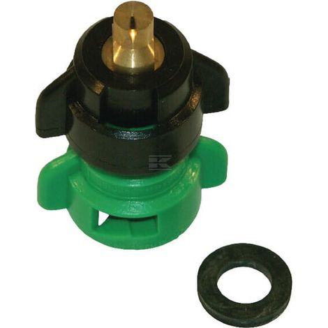 Boquilla anti-deriva venturi simple chorro exc茅ntrico TDOC 80掳 015 verde lat贸n Agrotop AGROTOP TDOC80015