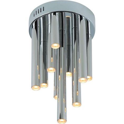 Plafonnier tubulaire LED 10W dimmable chromé Maxlight