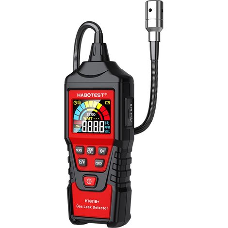 Détecteur de fuite de gaz HT601B+, détecteur de gaz naturel professionnel avec alarmes sonores et visuelles, propane domestique, utilisé pour localiser les fuites de gaz combustibles tels que le métha (1/5)