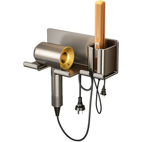 Adatto per supporto asciugacapelli SE di seconda generazione / Laifen, montaggio senza foratura, supporto magnetico, supporto per asciugacapelli, opzione di stoccaggio per... (1/5)