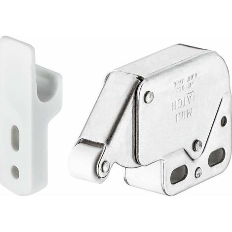 Serrure automatique à ressort en acier et rouleau avec verrouillage par contrepoids pour portes de meubles, placards, cuisine, salle de bain